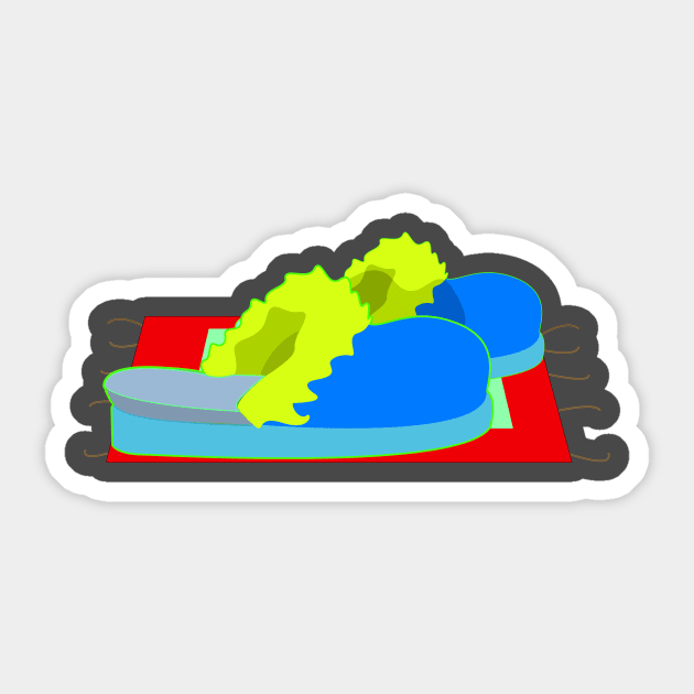 Colorful Slippers Sticker by momomoma